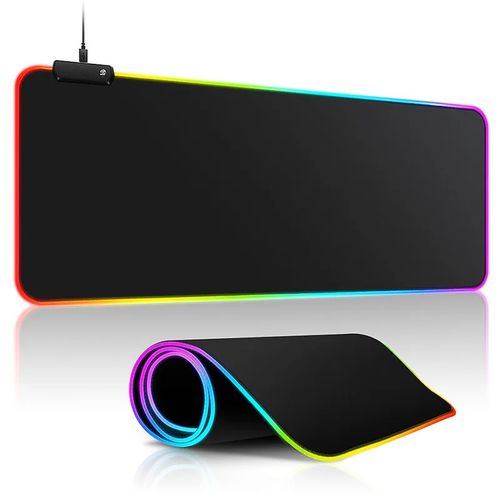 RGB Gaming Mouse Pad – Customizable Leather Non-Slip Mousepad (800 × 300 mm)
