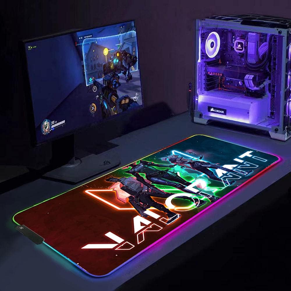 RGB Gaming Mouse Pad – Customizable Leather Non-Slip Mousepad (800 × 300 mm) - Image 2